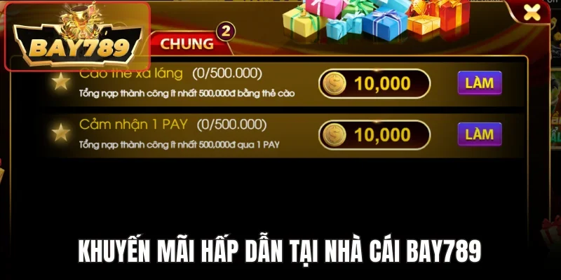 Khuyến mãi hấp dẫn tại nhà cái Bay789